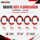 Bravvo 100% Fluorocarbon Fishing Line 50 Meter