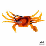 IZZAWA Soft Artificial Crab Fishing Lure, PVC, 3D Simulation Bait with Double Hooks, 8cm, 34.5g Pack 1