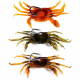 IZZAWA Soft Artificial Crab Fishing Lure, PVC, 3D Simulation Bait with Double Hooks, 8cm, 34.5g Pack 1