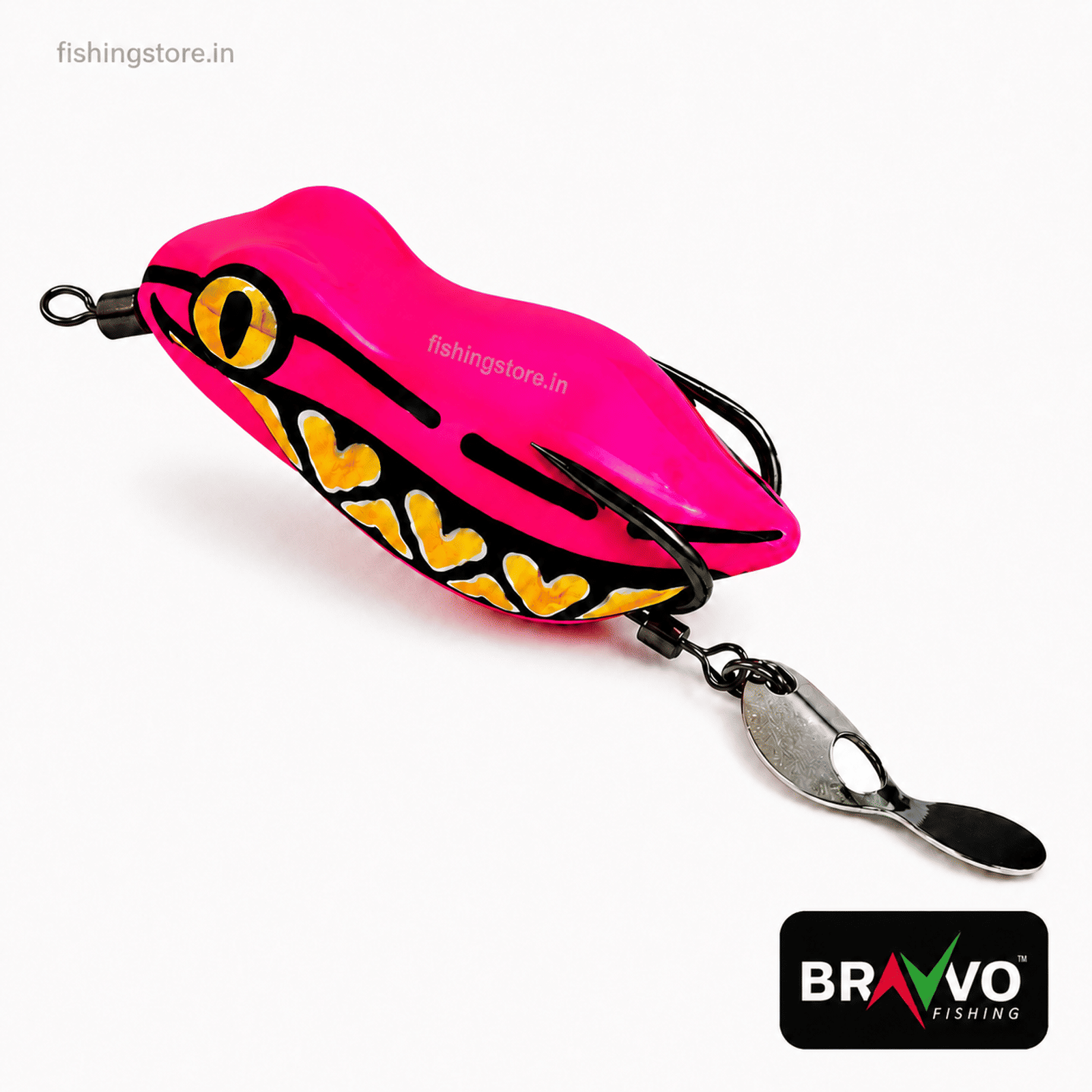 Bravvo Baby Panda Handmade Soft Frog Lure | 5 cm / 8 g Topwater Spinner Bait for Snakehead & Bass