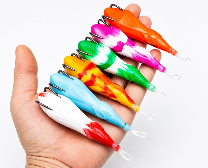 Izzawa Handmade (Pack of 1 Any Colour) Soft Dushman Duckline Frog Lure– 8.5cm / 15g, Soft Rubber, Double Hooks for Snakehead, Carp, Bass Fishes etc