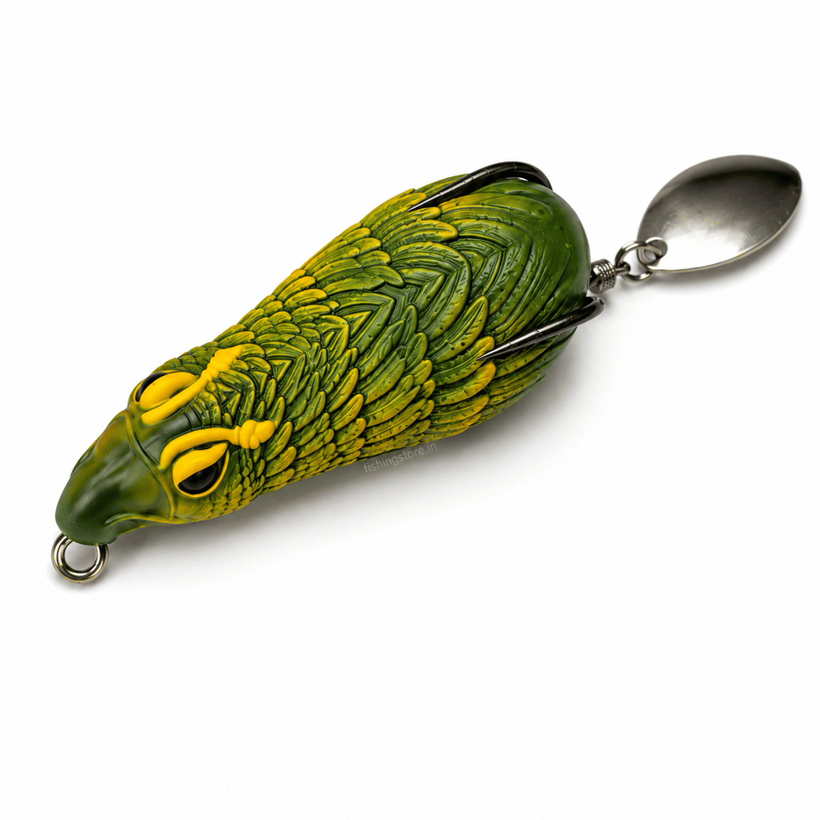 Lark Fishing Garuda Frog Lure 6cm 14g - Green/Yellow for Snakehead & Murrel