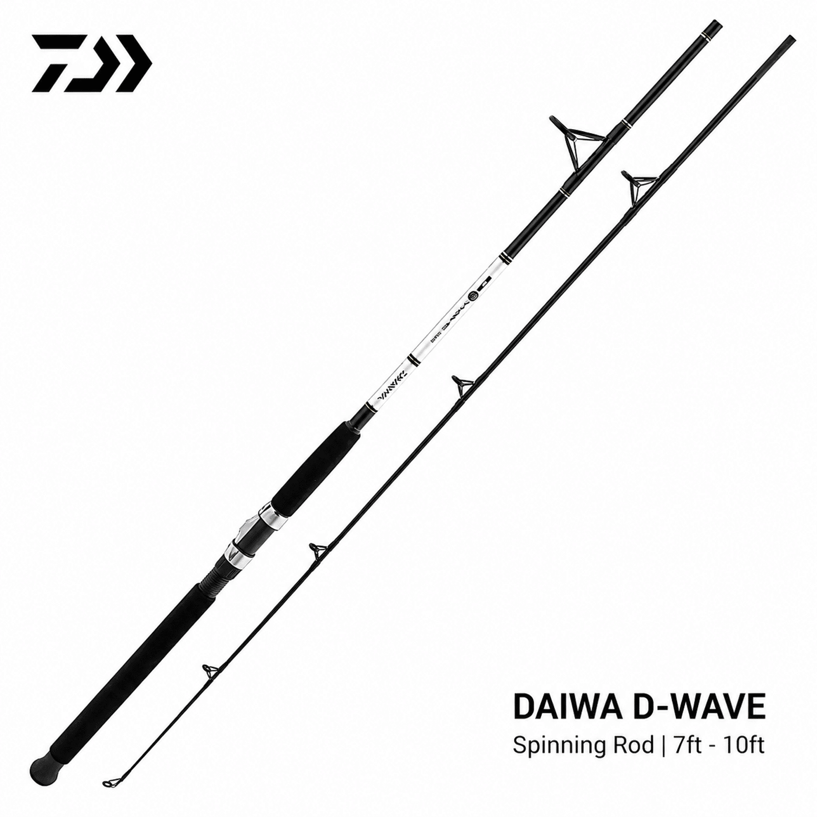 Daiwa D-Wave Saltwater Spinning Rod 7ft - 10ft MH 2 Piece Fiberglass Rod