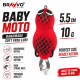 Bravvo Baby Moto Handmade Soft Frog Lure 5.5 cm 10 g Topwater Spinner Bait - Red