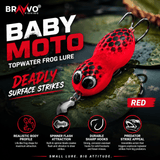 Bravvo Baby Moto Handmade Soft Frog Lure 5.5 cm 10 g Topwater Spinner Bait - Red