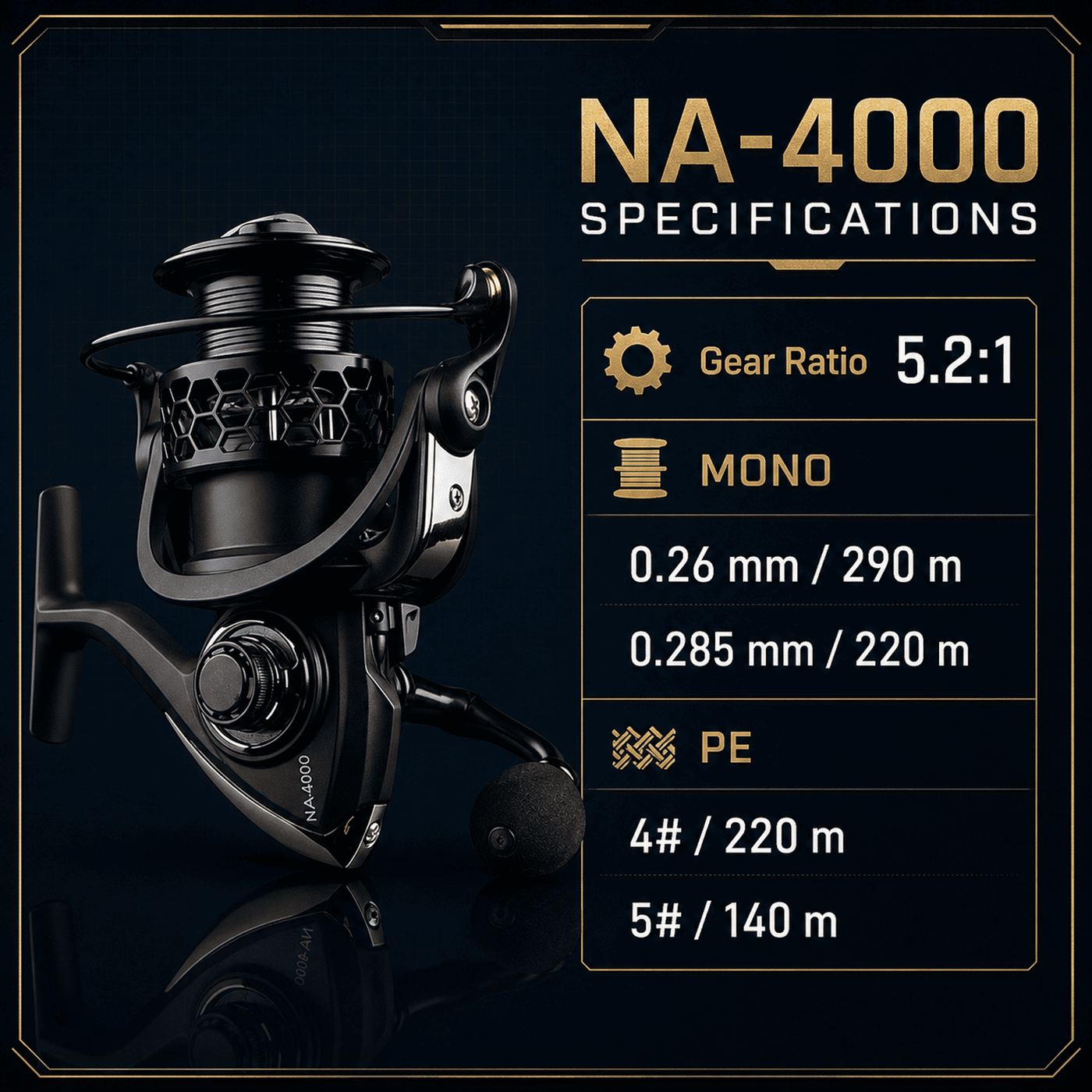 Tsurinoya NA 2000-5000 Spinning Reel