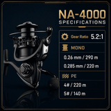 Tsurinoya NA 2000-5000 Spinning Reel