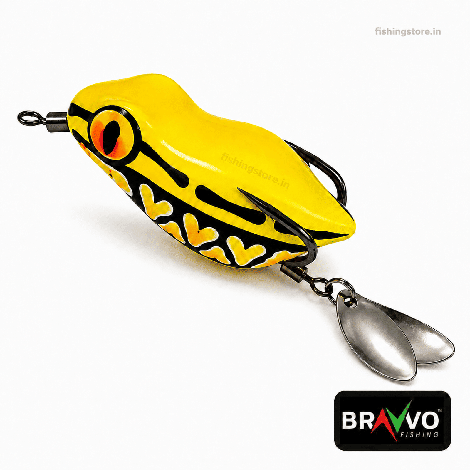 Bravvo Baby Panda Handmade Soft Frog Lure | 5 cm / 8 g Topwater Spinner Bait for Snakehead & Bass