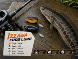 IZZAWA Predator Frog Lure | 2pc | Black-Brown | 4.5cm 8.5g | Topwater Soft Bait for Snakehead, Murrel & Bass