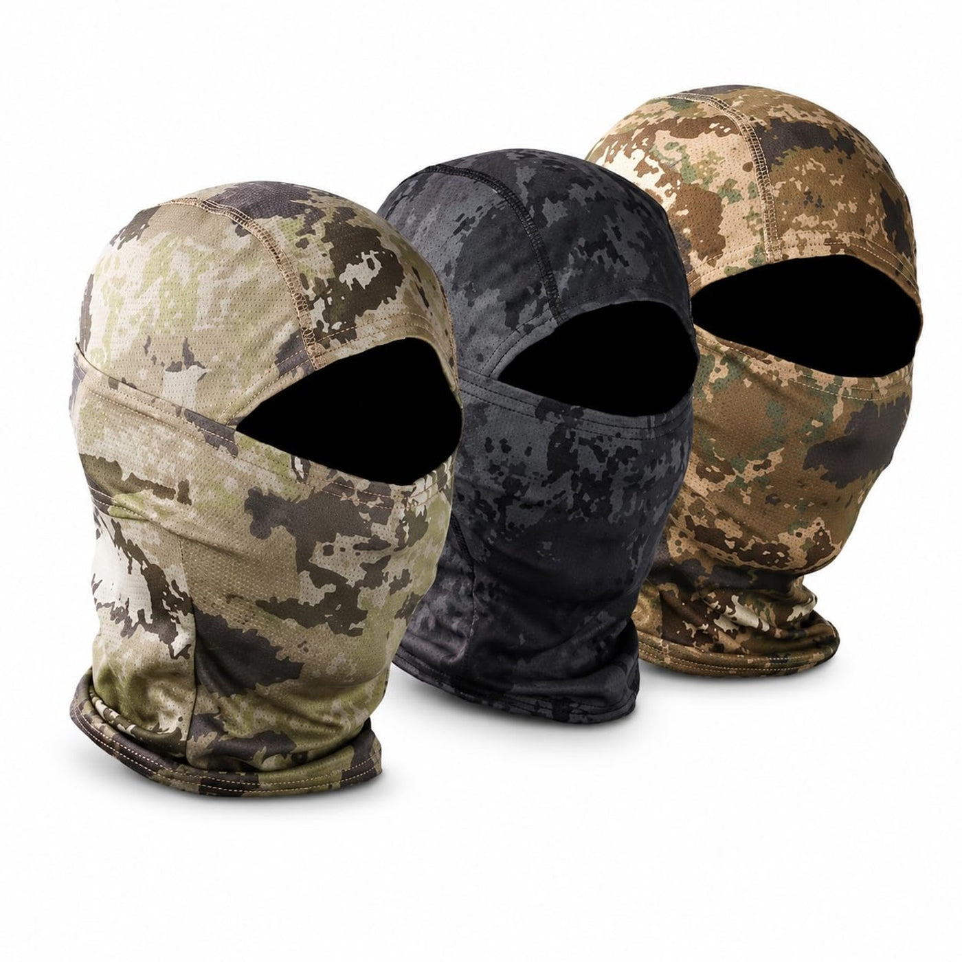 Izzawa Camouflage Balaclava Full Face Mask, One-Hole, Windproof, for Skiing, Hiking, Fishing, Motorcycling