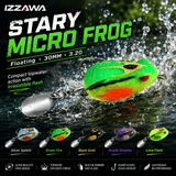 IZZAWA Stary Micro Frog Lure 30mm 3.2g - Lime Flash | Pack of 1