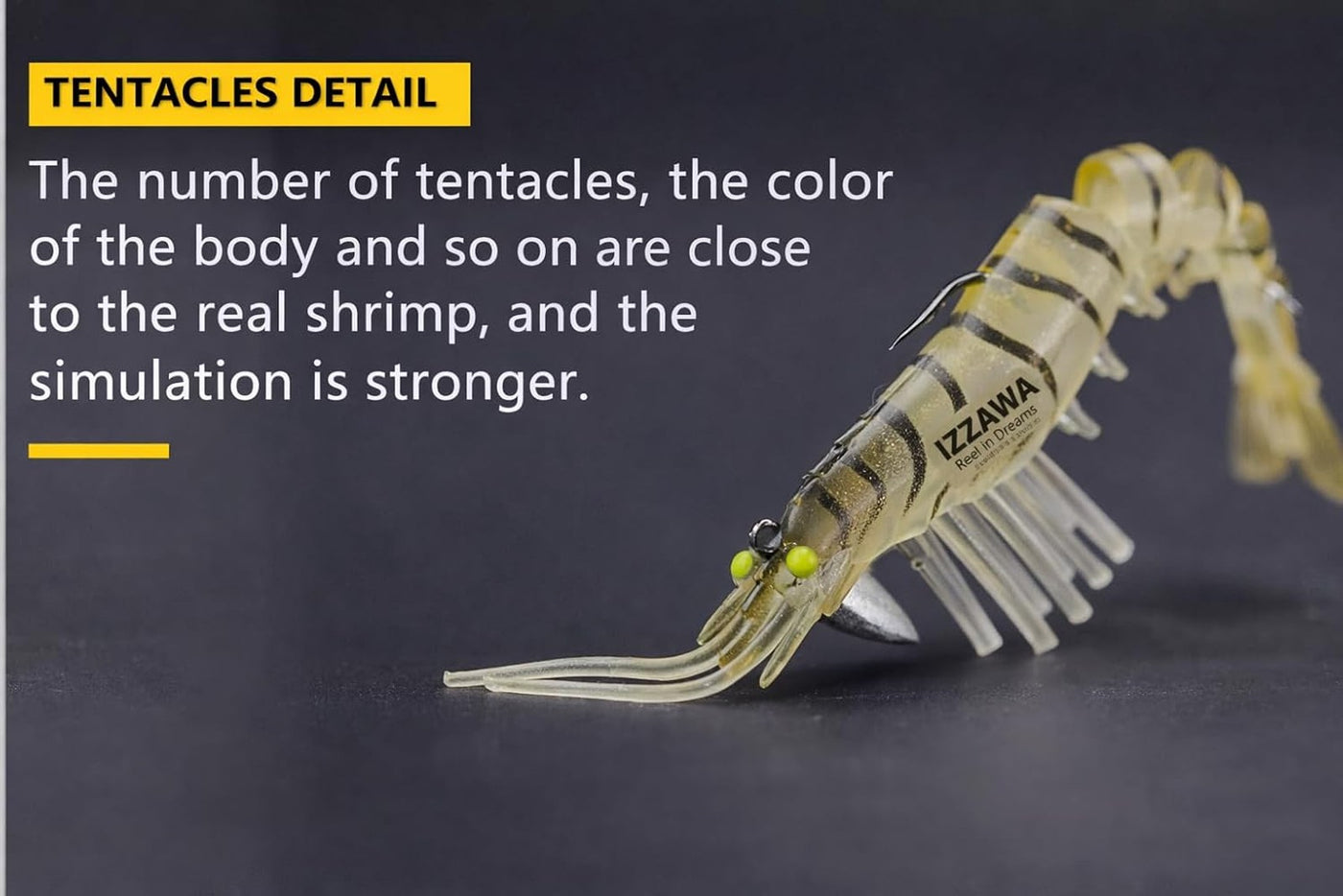 IZZAWA Shrimp Lure 13cm 13.7g Orange Jelly – Barramundi Snapper Bait