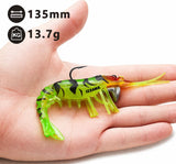 IZZAWA Shrimp Lure 13cm 13.7g Fire Tiger – Barramundi Snapper Bait