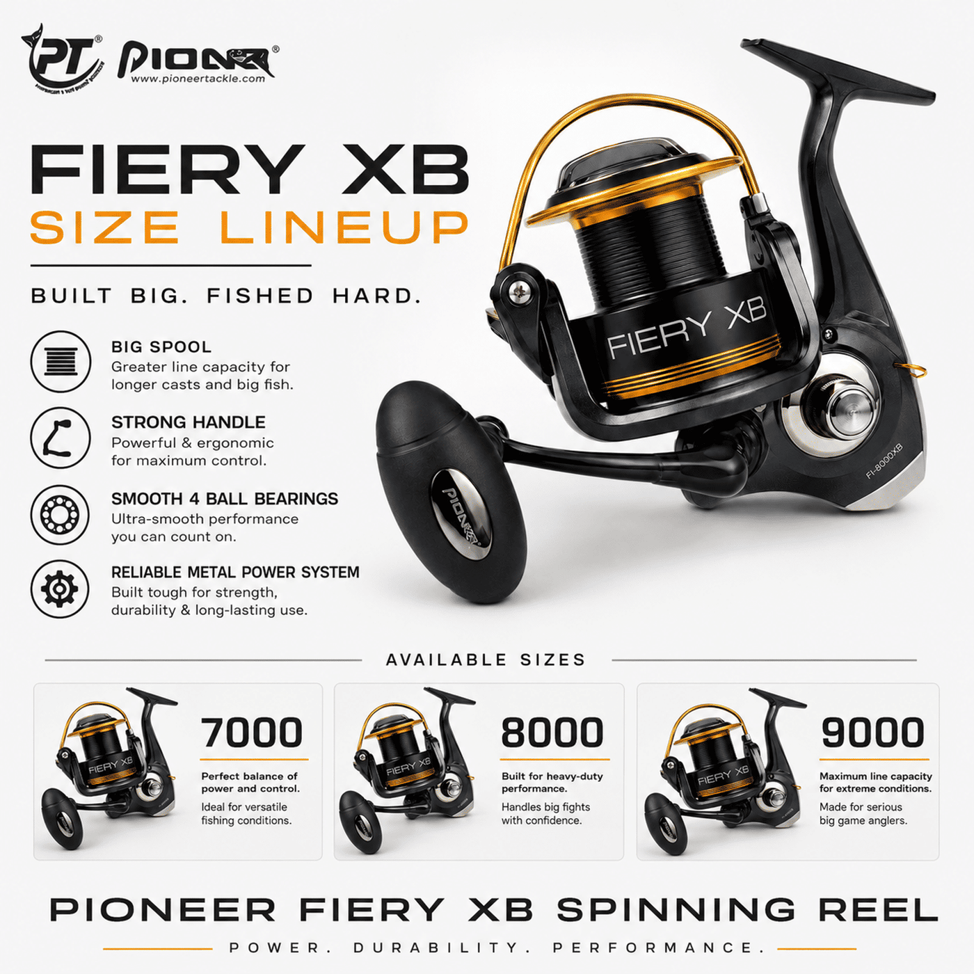 Pioneer Fiery XB Spinning Fishing Reel