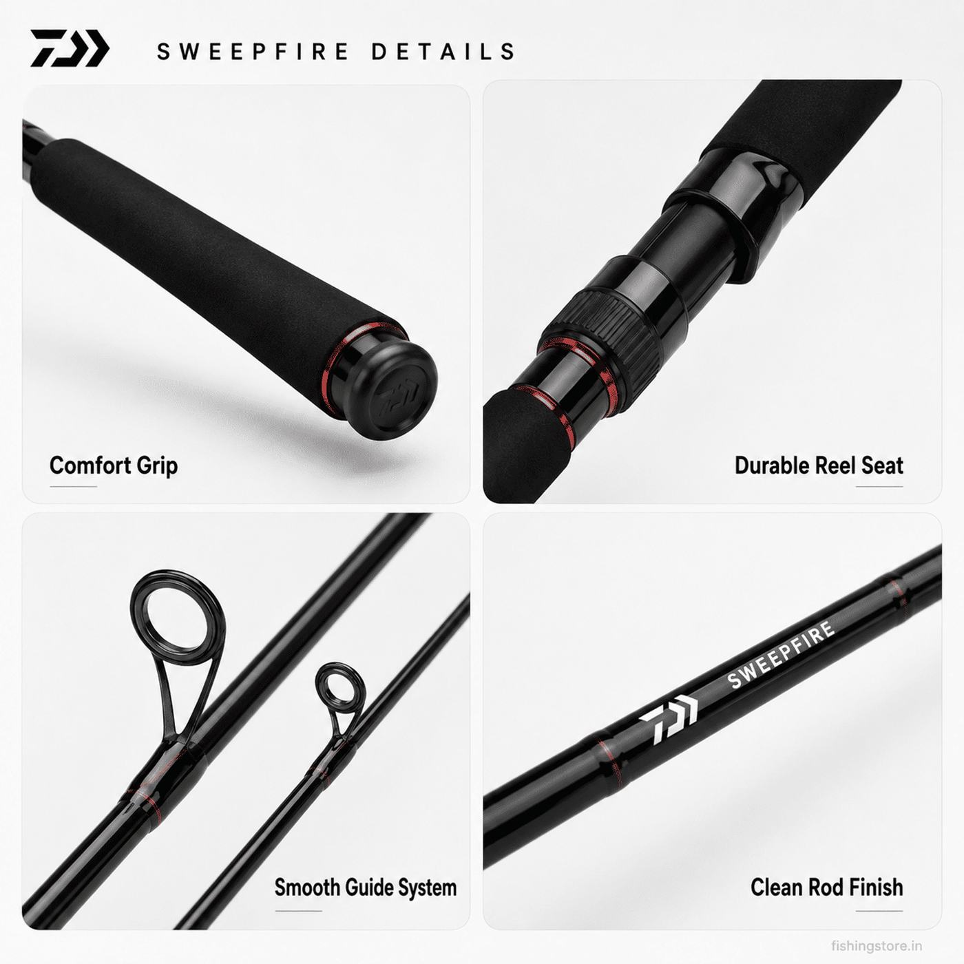 Daiwa Sweepfire Spinning Rod -7Ft & 8 Ft - MH