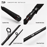Daiwa Sweepfire Spinning Rod -7Ft & 8 Ft - MH