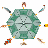 IZAWA Foldable Umbrella Net Crab, Shrimp & Fish Trap – 6 Hole Fishing Trap for River & Pond Fishing in India