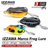 IZZAWA Marco Frog Lure Combo – 4.5cm 8.5g Pack of 3 for Snakehead Fishing