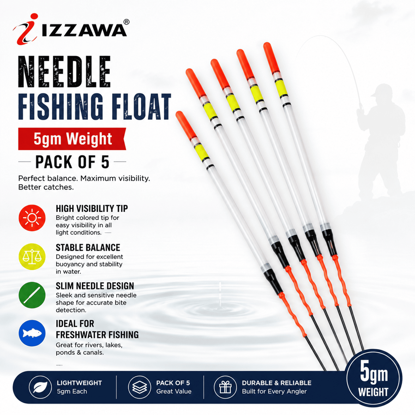 IZZAWA Needle Fishing Float 5gm - Pack of 10