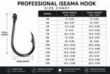 Professional Iseama Art. 1055 Fishing Hooks - Black Nickel Hook Box