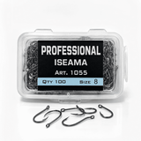 Professional Iseama Art. 1055 Fishing Hooks - Black Nickel Hook Box