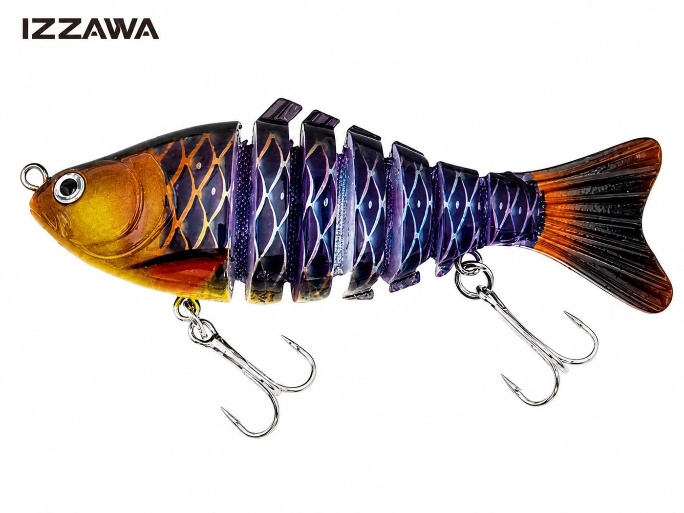 Izzawa Multi-Jointed Swimbait Fishing Lures, Pack of 1, Multi-Color, 16g, for Carp, Snapper, Barramundi, Freshwater and Sea Fishing