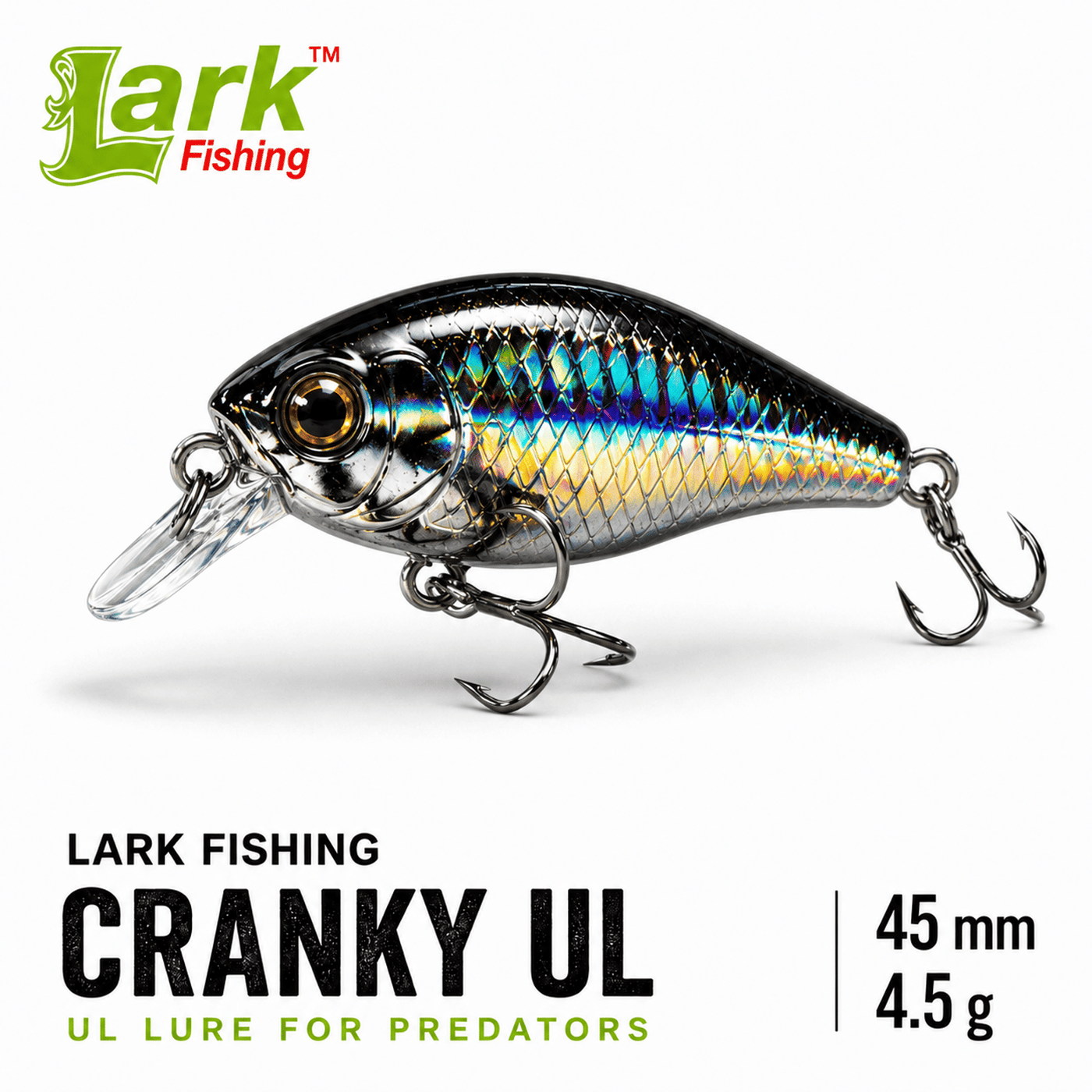 Lark Cranky UL Lure 45mm 4.5g - Holo Silver
