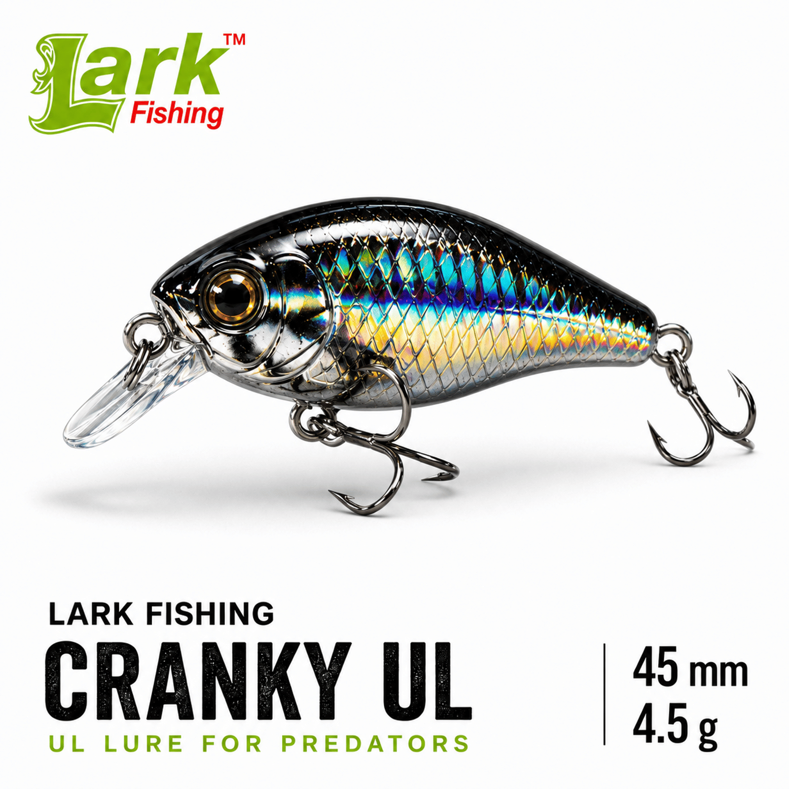 Lark Cranky UL Lure 45mm 4.5g - Holo Silver