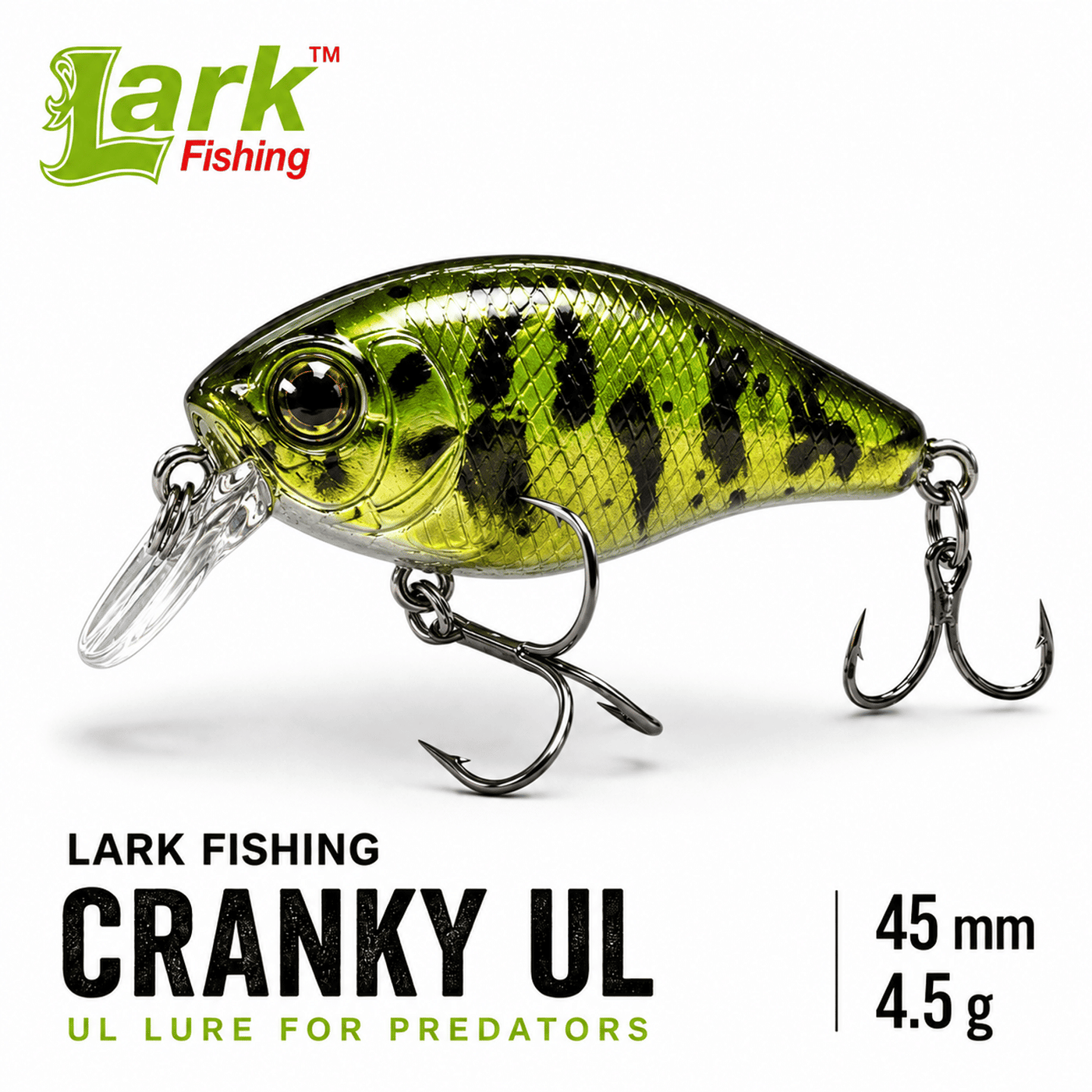 Lark Cranky UL Lure 45mm 4.5g - Moss Crawler
