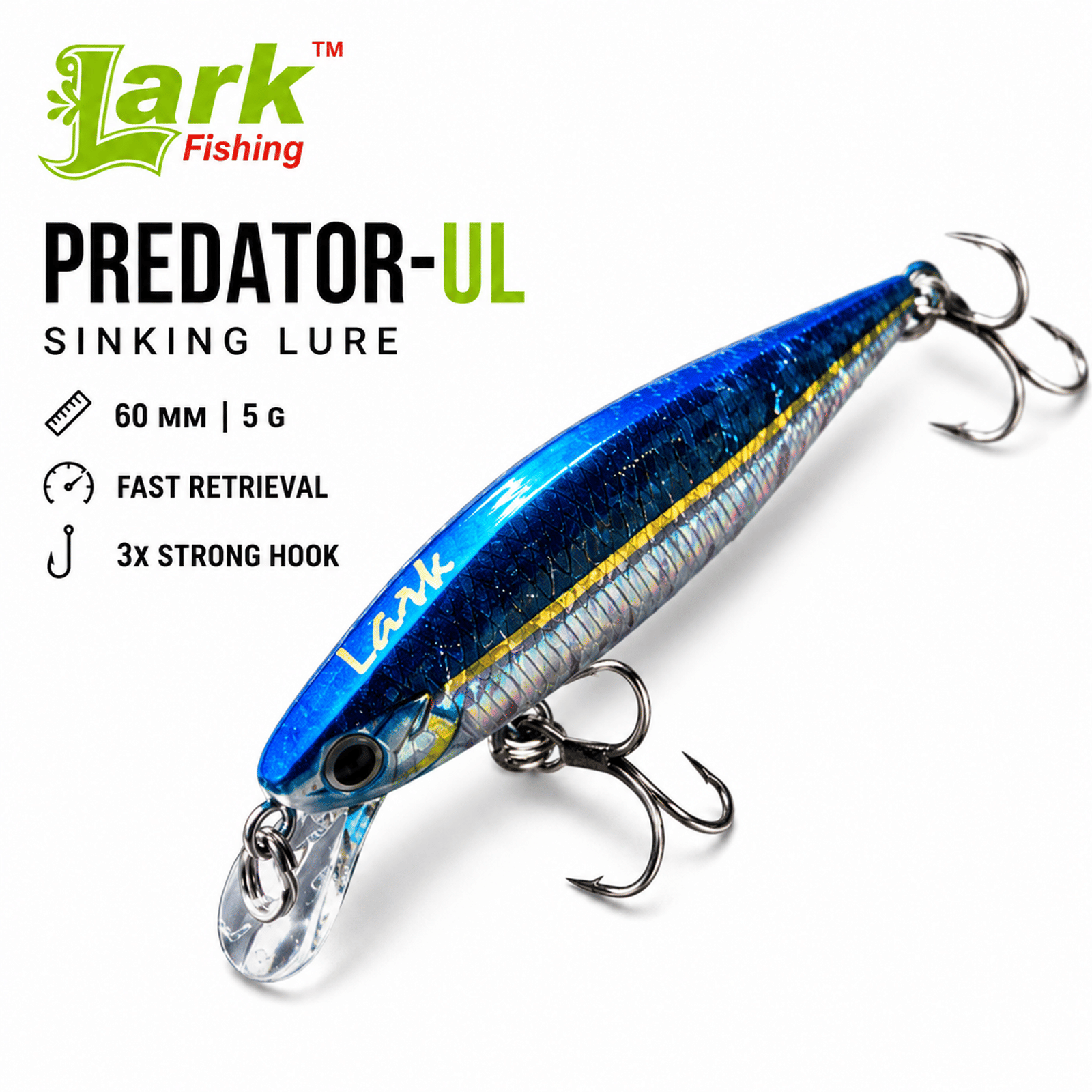 Lark Predator-UL Sinking Lure 60mm 5g
