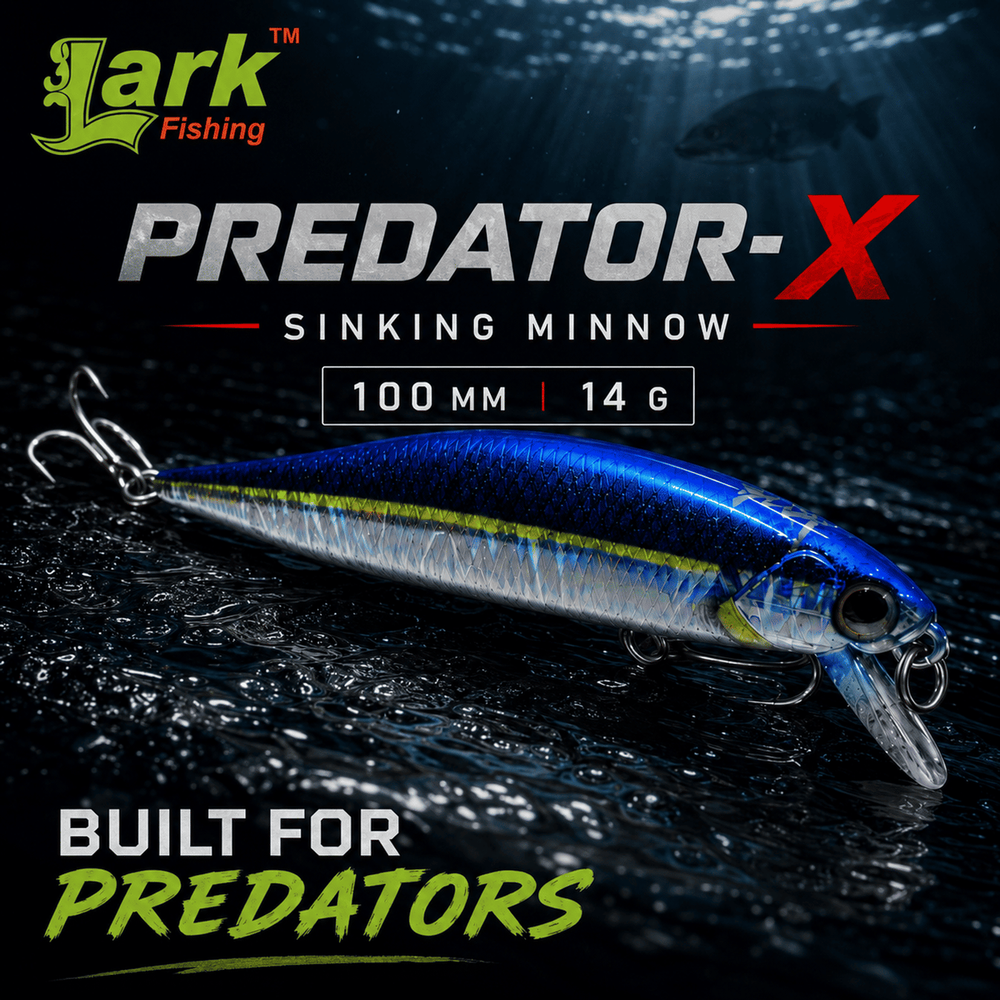 Lark Predator-X Sinking Minnow 100mm 14g