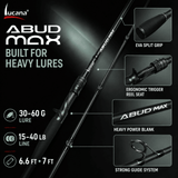 Lucana ABUD MAX Baitcasting Rod - 6.6 & 7 Ft