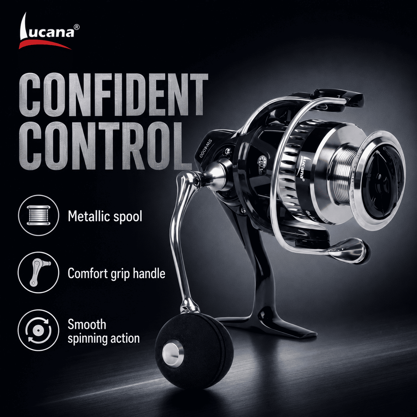 Lucana Black Carbon SW4000 Spinning Reel