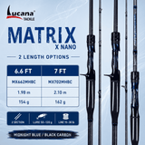 Lucana Matrix X Nano Baitcasting Rod - 6.6 & 7 Ft
