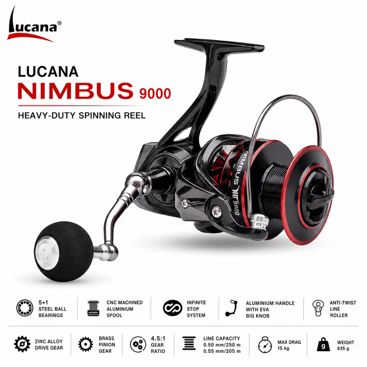 Lucana Nimbus 9000 Spinning Reel