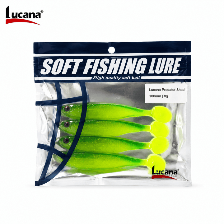 Lucana Predator Shad Soft Bait 100mm 8g - Green - Single Piece