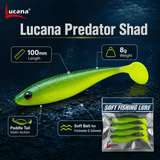 Lucana Predator Shad Soft Bait 100mm 8g - Green - Single Piece