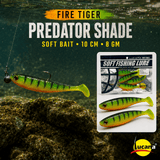 Lucana Predator Shade Soft Bait 100mm 8g - Fire Tiger - Single Piece