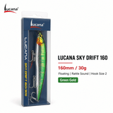 Lucana Sky Drift 160mm 30g Floating Fish Lure - Green Gold