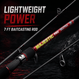Majestic Pro Lightweight Baitcasting Rod - 7 Ft