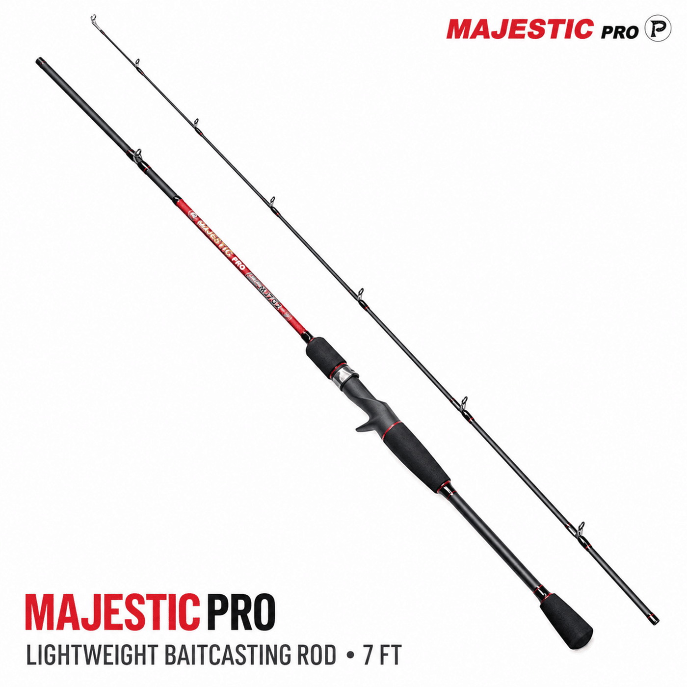 Majestic Pro Lightweight Baitcasting Rod - 7 Ft