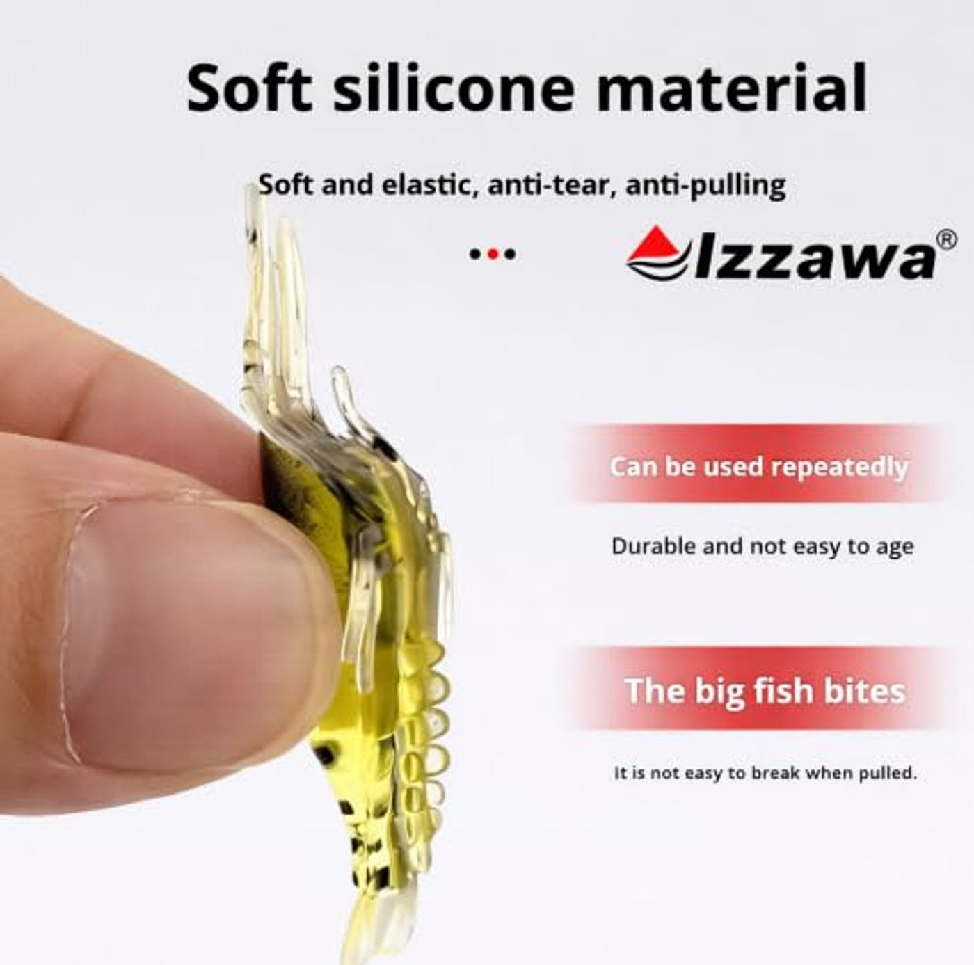 IZZAWA Micro Yellow Shrimp 10pc 4cm 1.7g – Bass Snapper Barramundi