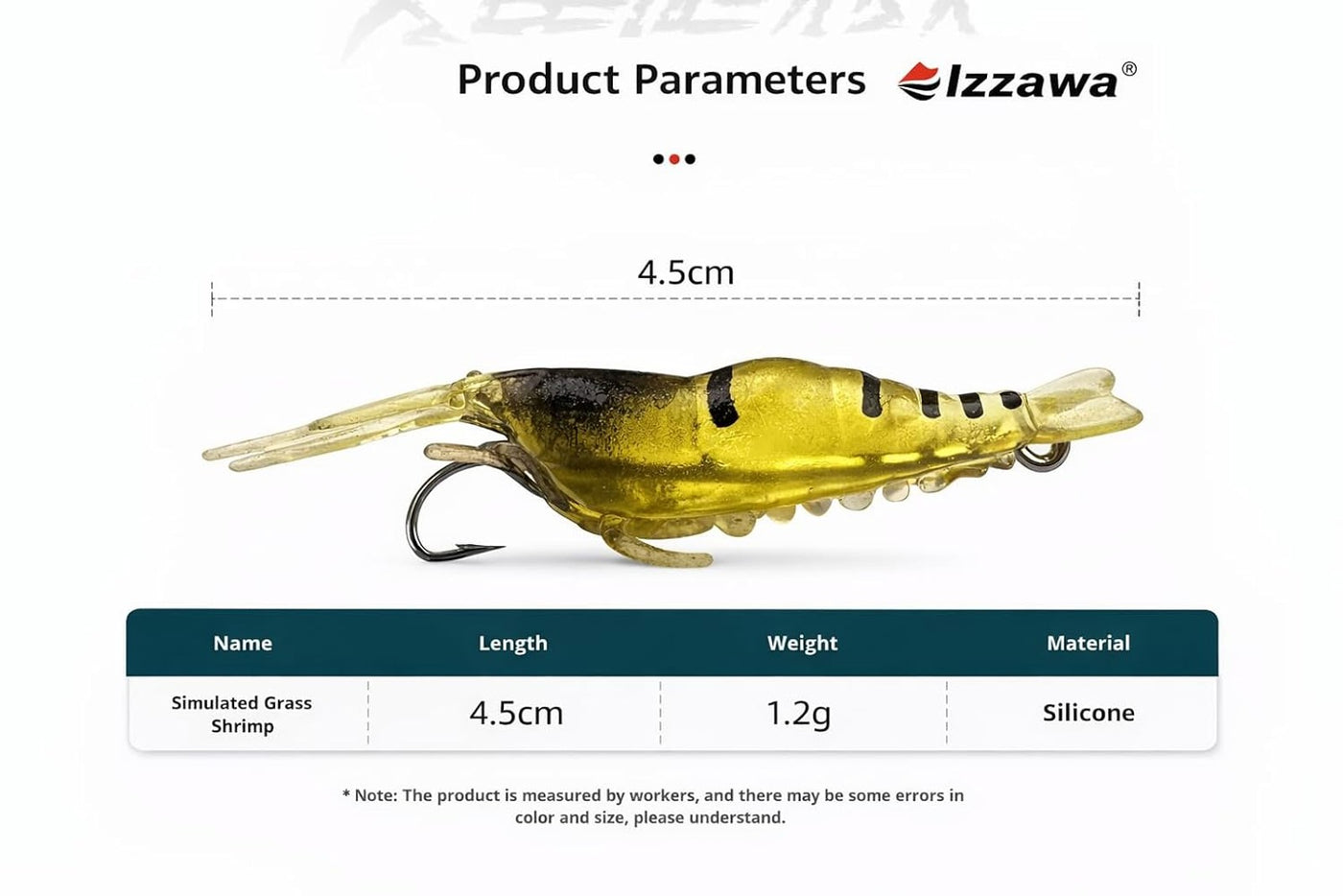 IZZAWA Micro Yellow Shrimp 10pc 4cm 1.7g – Bass Snapper Barramundi