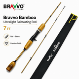 Bravvo Bamboo Ultralight Baitcasting Rod - 6.6 & 7 Ft