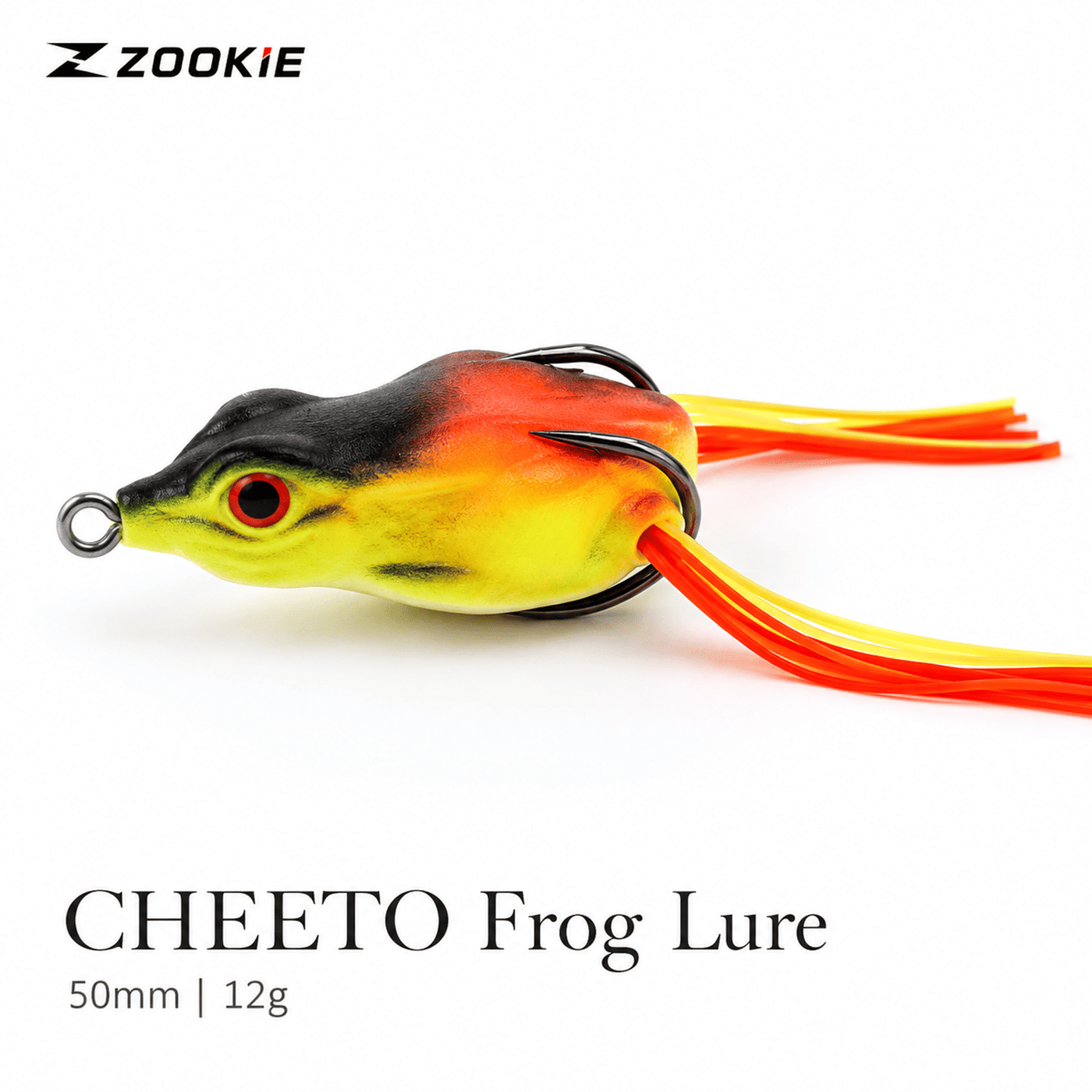Lucana Cheeto Frog Lure 50mm 12g | Topwater Frog Bait - Orange / Black