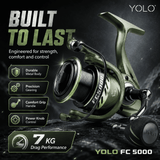 YOLO FC 4000-6000 Metal Spinning Fishing Reel
