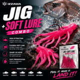 Izzawa Jig with Soft Lure - Pack of 5