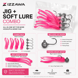 Izzawa Jig with Soft Lure - Pack of 5