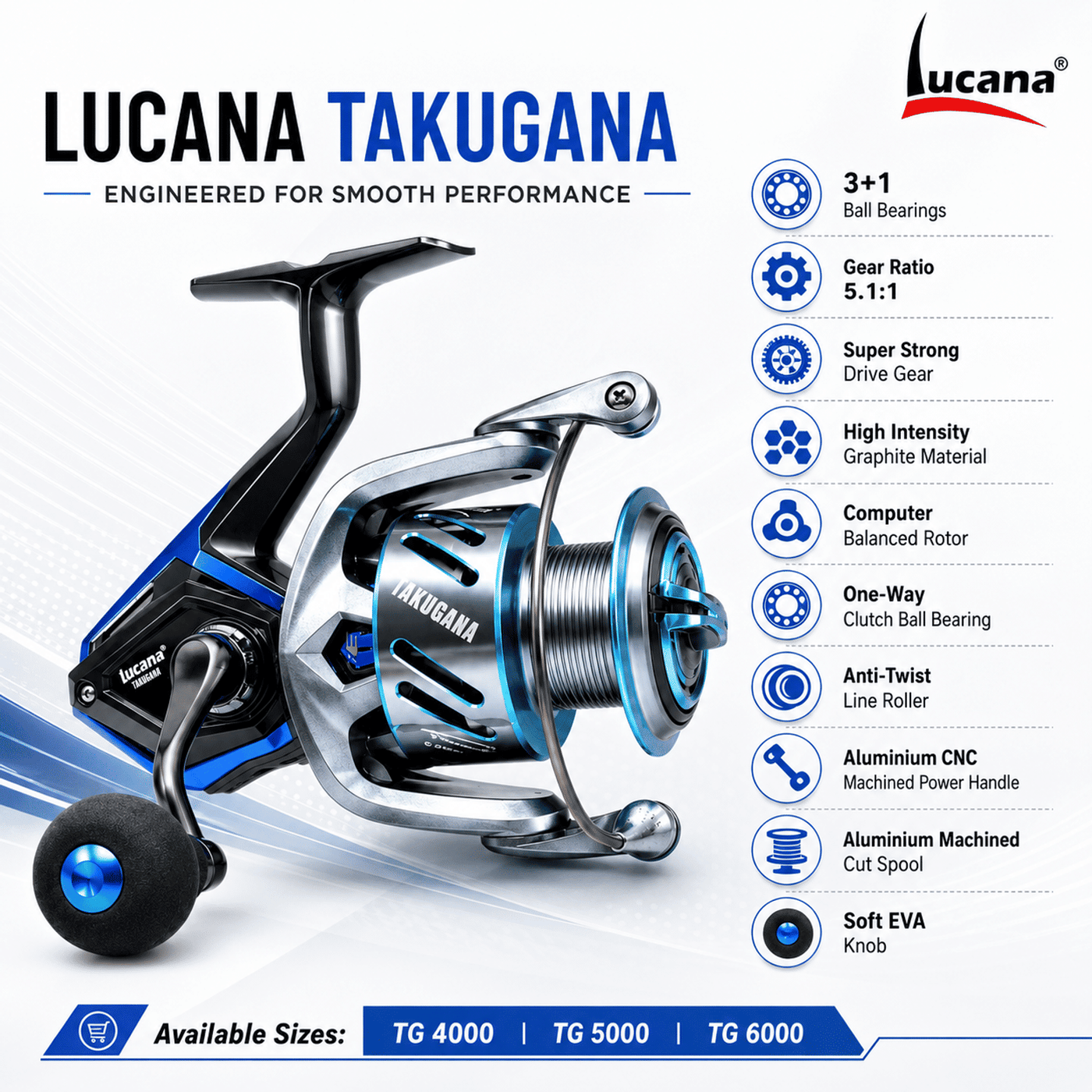 Lucana Takugana Spinning Reel