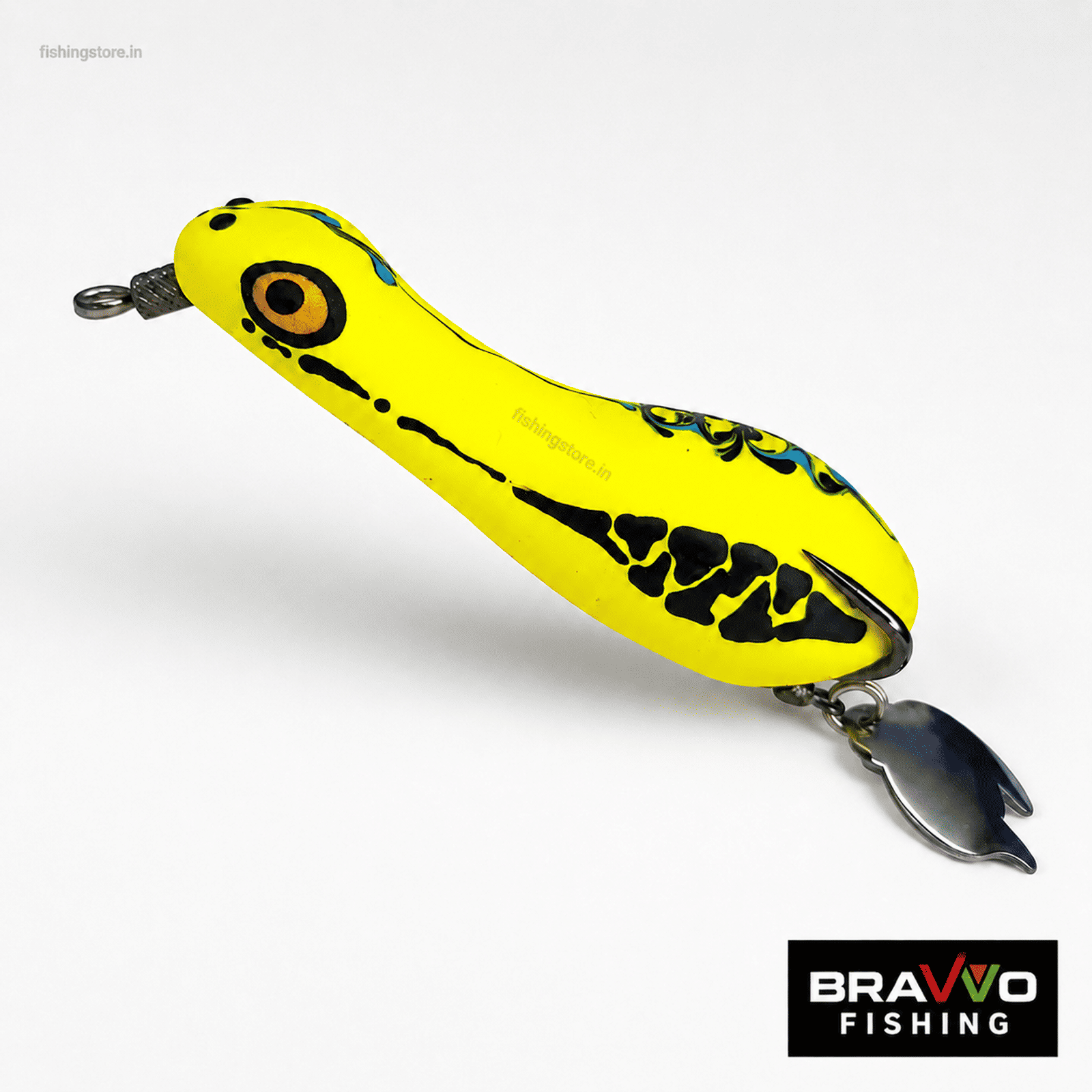 Bravvo Monster Frog Lure 8cm | Handmade Topwater Snakehead Bait for Casting (9g - 10g) | Soft Body Weedless Fishing Lure